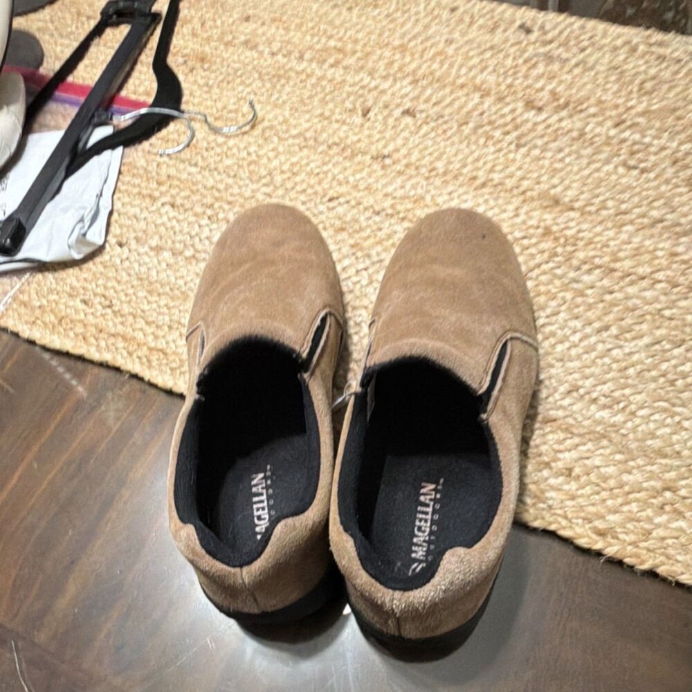 Magellan Outdoors Men’s Brown Man Made Slip-On Casual Shoes US 11 Rubber Sole